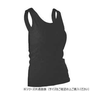 グローバル・ジャパン コットン100%パット付きタンクトップ L-LL ブラック