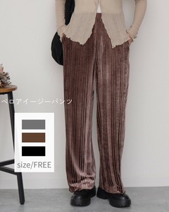 预购 长裤 新商品 丝绒 竖纹 宽版裤