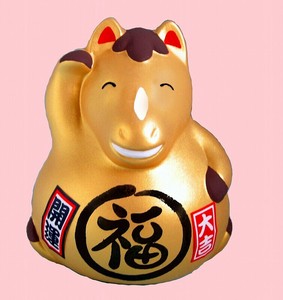 Banko ware Animal Ornament Gold Noon Made in Japan