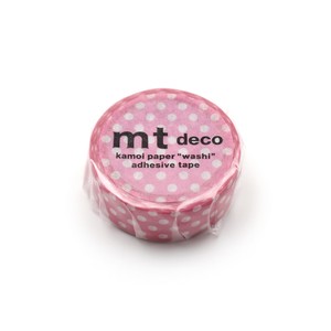 【カモ井加工紙】mt 1P  ドット・オーロラピンク   / マスキングテープ