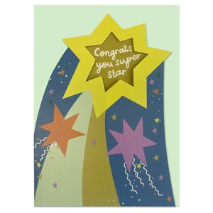 ラズベリーブロッサム グリーティングカード　Congrats you super star【イギリス製】