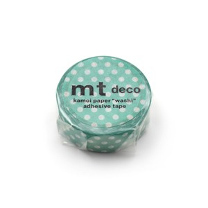 【カモ井加工紙】mt 1P   ドット・エメラルドグリーン    / マスキングテープ