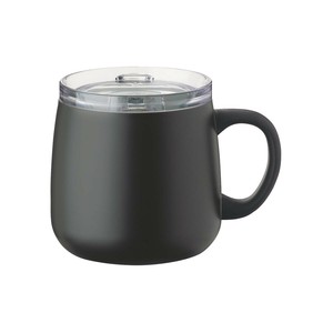 【CafeLink】スライド蓋付きマグカップ 280ml　チャコール　AFSM-300CH　真空断熱構造