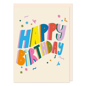 ラズベリーブロッサム ミニグリーティングカード　Happy Birthday 3D Type【イギリス製】