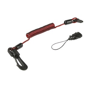 コイル状Eストラップ カラビナ付  最大荷重0.5kg