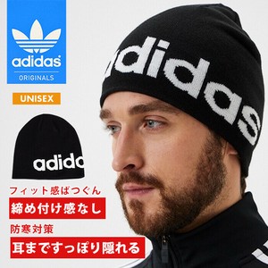 adidas アディダス キャップ 帽子 ニット メンズ レディース   耳まですっぽり  被りやすい 秋 冬 寒さ対策