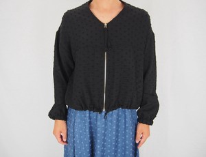 Button Shirt/Blouse Dot Jacquard [A/W NEW]
