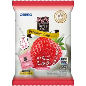 【秋冬期間限定】ぷるんと蒟蒻ゼリープレミアムカフェ10個　いちごミルク（風味そのまま美味しいデザート）