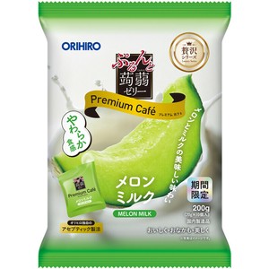 【秋冬期間限定】ぷるんと蒟蒻ゼリープレミアムカフェ10個　メロンミルク（風味そのまま美味しいデザート）
