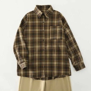 シャツ  長袖   レジャー  秋    チェック   ゆったり 快適 レディース ファッション  WCMA647