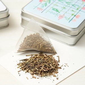 【ボタニカルの茶缶(ブルー)】茎焙じ茶ティーバッグ 国産/お茶/ギフト/飲料