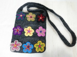 托特包 花朵 单肩包 毛毡