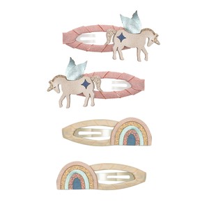 【MIMI&LULA】 Winged unicorn & rainbow clic clacs