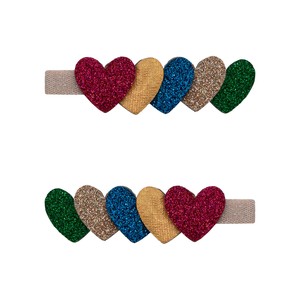 【MIMI&LULA】 Jazzy layered heart clips