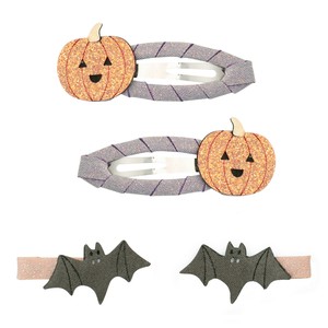 【MIMI&LULA】 Pumpkin & bat clip set