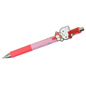 【ペン】ハローキティ マスコット付きゲルペン 仲良しキティ レッド