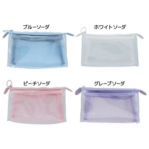 【ペンケース】mitte クリアポーチ メッシュ マチ