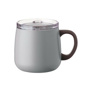 【CafeLink】スライド蓋付きマグカップ 280ml　アッシュ　AFSM-300ASH　真空断熱構造