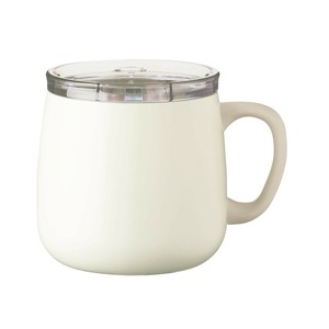 【CafeLink】スライド蓋付きマグカップ 390ml　バニラ　AFSM-402VAN　真空断熱構造