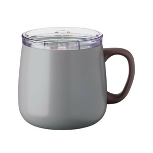【CafeLink】スライド蓋付きマグカップ 390ml　アッシュ　AFSM-402ASH　真空断熱構造