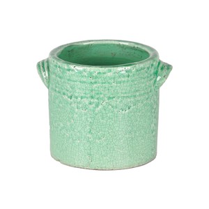 デューンポット アクア Φ17 植木鉢カバー おしゃれ 鉢カバー 小物入 テラコッタ ミントグリーン