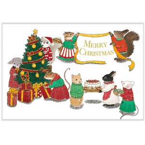 クリスマスポストカード　茜ことこ　小動物　CMP-412