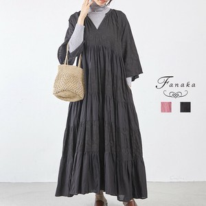 洋装/连衣裙 Fanaka 喇叭袖 分层洋装/连衣裙