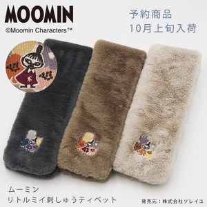 予約商品：10月上旬入荷【ムーミン コラボ】2025 AW リトルミイ刺しゅう エコファー ティペット 刺繍