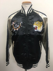 ※※『予約販売‼‼9月8日まで』ポリサテンキッズ裏付スカジャン(虎)