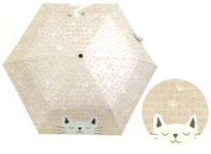 ノア+ 折りたたみ日傘 ねこ・顔 NF892