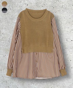 Button Shirt/Blouse Shirtwaist Stripe [2025 NEW]