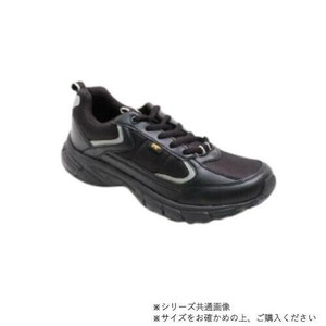 ニチマン ゴールデンベア　レディス軽量幅広3EレースアップスニーカーGB327 ブラック　23.5cm