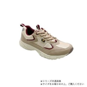 ニチマン ゴールデンベア　レディス軽量幅広3EレースアップスニーカーGB327 ベージュ　24.5cm