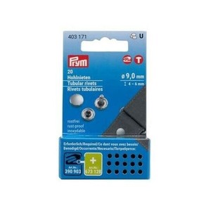 ミササ 両面カシメ 直径9.0mm 20組 (厚さ4〜6mm用) 403171