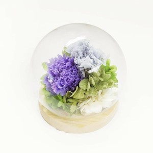 お供え用(仏花)　スフィアドームアレンジ　プリザーブドフラワー　優(ゆう)　ブルー+パープル　C37156