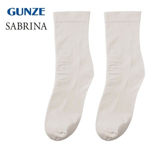 グンゼ 靴下 SABRINA ナチュラルソックス クルー丈(長め) 23-25cm オフホワイト SQV502