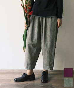 綿麻chidori-goushiスリットパンツ 25W407