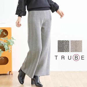 【2025新作】【M〜L】ヘリンボーン柄ワイドパンツ（C35-107D）(5号店) FM5