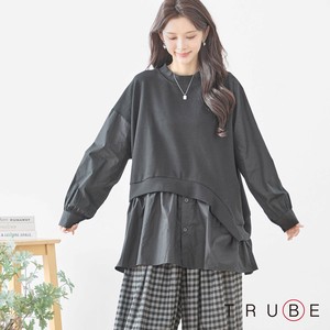 【2025新作】【L〜LL】レイヤードフレアコンビチュニック(N12-832)(7号店) FM7