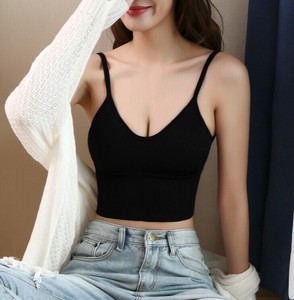 キャミソール 美背 胸パッド付き 無地 快適 レディース ファッション  MBQ3348