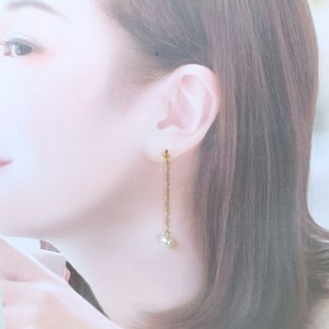 Pierced Earrings Gold Post