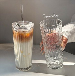 人気商品 ストロー付 グラス コップ「2025新作」