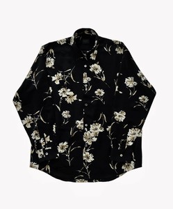 Button Shirt Polyester Flower