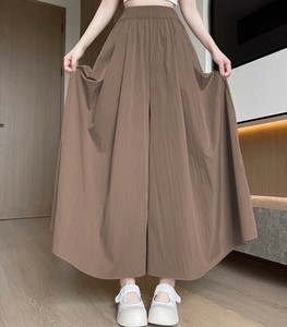 ワイドパンツ 糸氷 夏 薄手 無地  ゆったり 快適 レディース ファッション  MBQ3369