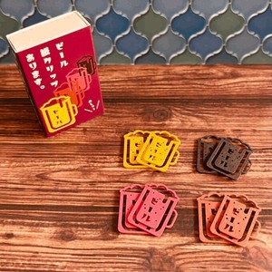 【銭湯をイメージした文具雑貨】ビール紙クリップ　レトロ