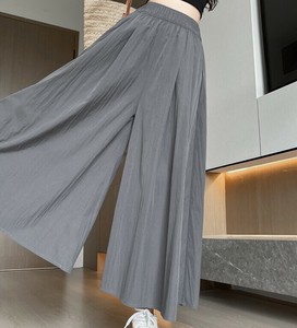 ワイドパンツ 糸氷 夏 薄手 無地  ゆったり 快適 レディース ファッション  MBQ3370