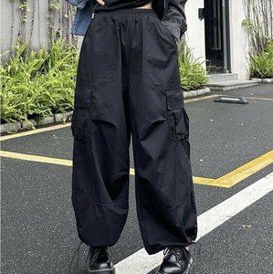 u29216レディース ボトムス 九分丈 ワイドパンツ ワークパンツ 2色 カジュアル 日系 2025秋新作