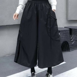 u29220レディース ボトムス 七分丈 ワイドパンツ ハイウエスト 2色 カジュアル 日系 2025秋新作