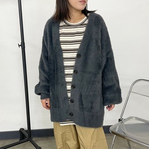 即納【2025新作】【大好評の為今年も生産決定】シャギーカーディガン　ゆったり　ワイド　ニット　もこもこ