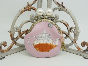 Pouch Pink Gamaguchi Tea Time Coin Purse